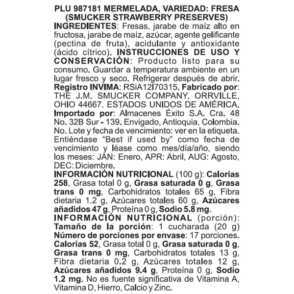 Mermelada De Fresa Smucker's - Imagen 2