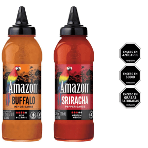 Salsa AMAZON Buffalo wings y Sriracha 355ml C/U