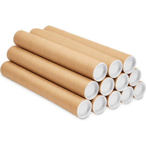Tubos De Póster Para Envío De Cartón Para Documentos 35CM x12 Unid
