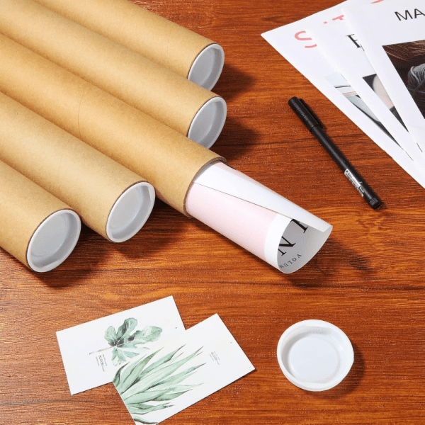 Tubos De Póster Para Envío De Cartón Para Documentos 35CM x12 Unid - Imagen 5