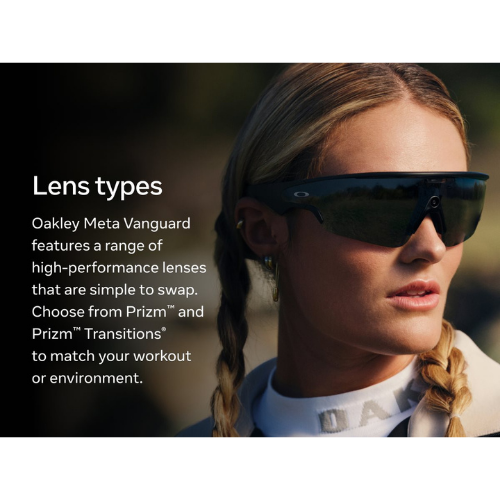 Gafas Oakley Meta Vanguard con IA Meta, compatibilidad con audio, foto y vídeo Lentes Prizm Negras - Imagen 9