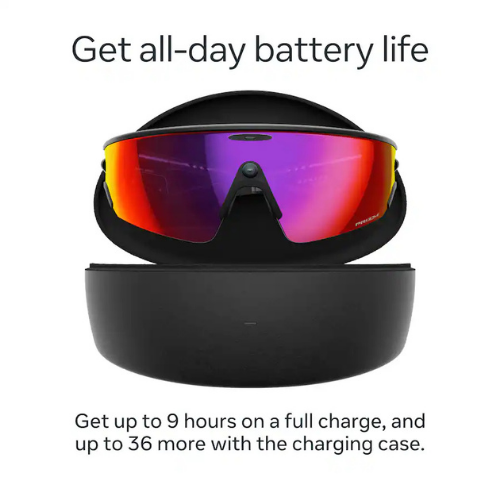 Oakley Meta - Vanguard con Meta AI, compatibilidad con audio, foto y vídeo Lentes Prizm Road Negro - Imagen 3